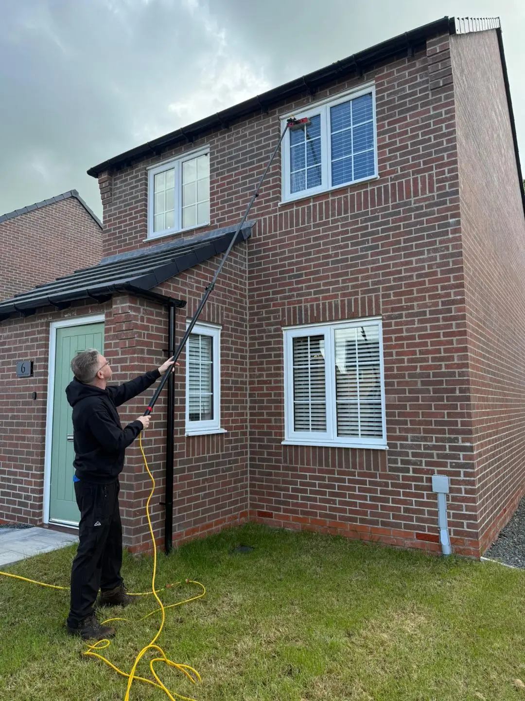 Residential water-fed pole window cleaning in Carlisle